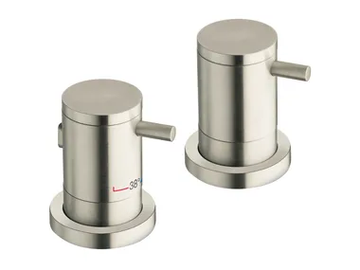 CRIXX143 - Deck mounted thermostatic stainless steel bathtub tap with diverter by CRISTINA Rubinetterie - view 2